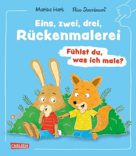 Buchcover und Innenansicht für das Buch: 1,2,3 Rückenmalerei