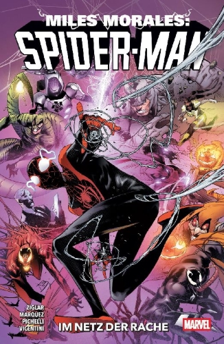Buchcover und Innenansicht für das Buch: Miles Morales: Spider-Man (2022) #17-#20; Web of Spider-Man (2024) #1 (II)