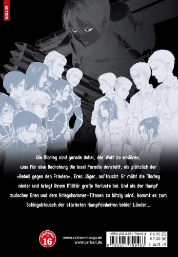 Buchcover und Innenansicht für das Buch: Shingeki no Kyojin