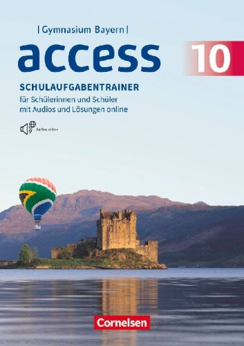 Buchcover und Innenansicht für das Buch: Access 10. Jahrgangsstufe - Bayern - Schulaufgabentrainer mit Audios und Lösungen online