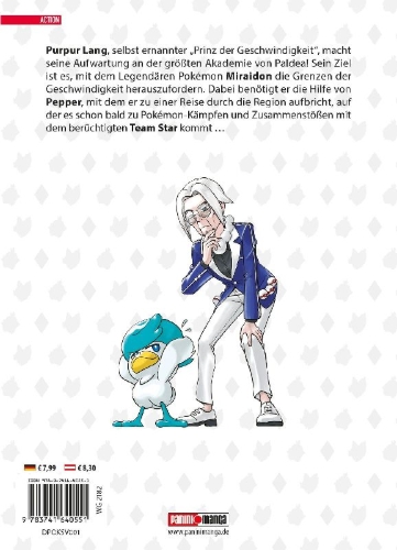 Buchcover und Innenansicht für das Buch: Pokémon Karmesin und Purpur 01