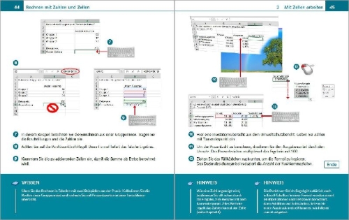 Buchcover und Innenansicht für das Buch: Excel 2024 Bild für Bild erklärt