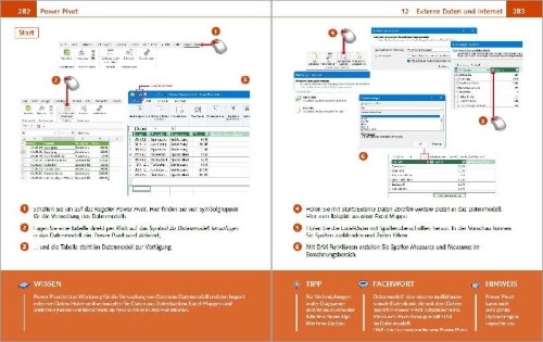 Buchcover und Innenansicht für das Buch: Excel 2024 Bild für Bild erklärt