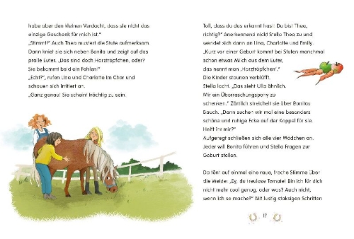 Buchcover und Innenansicht für das Buch: Zauberhufe - Unser magischer Ponyhof - Lieblings-Pony gesucht