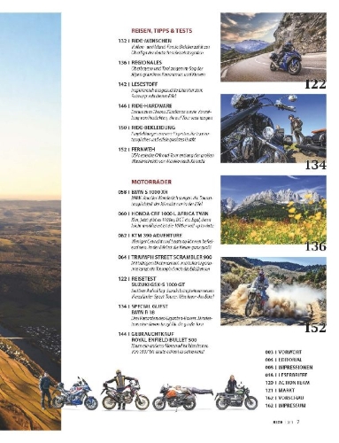 Buchcover und Innenansicht für das Buch: RIDE - Motorrad unterwegs, No. 11
