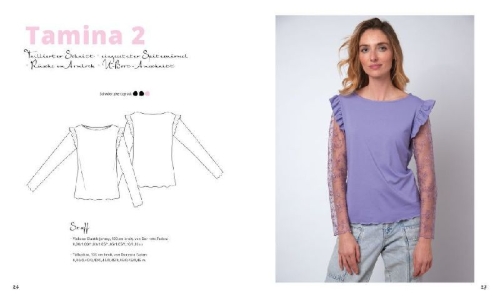 Buchcover und Innenansicht für das Buch: Jersey-T-Shirts nähen