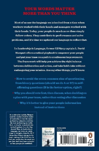 Buchcover und Innenansicht für das Buch: Leadership Is Language