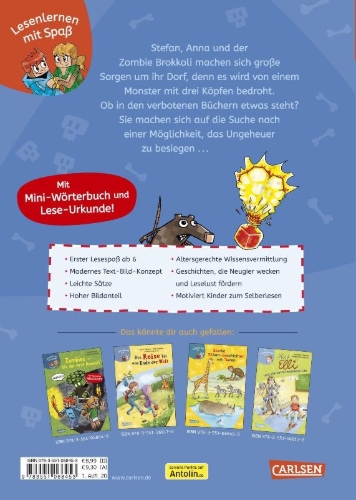 Buchcover und Innenansicht für das Buch: Lesenlernen mit Spaß - Minecraft 2: Monster - bis zum Umfallen!