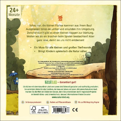 Buchcover und Innenansicht für das Buch: Mein erstes Naturbuch - Der Fuchs