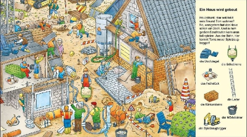 Buchcover und Innenansicht für das Buch: Suche und finde! - Auf der Baustelle