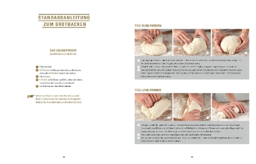 Buchcover und Innenansicht für das Buch: Brot backen in Perfektion mit Hefe