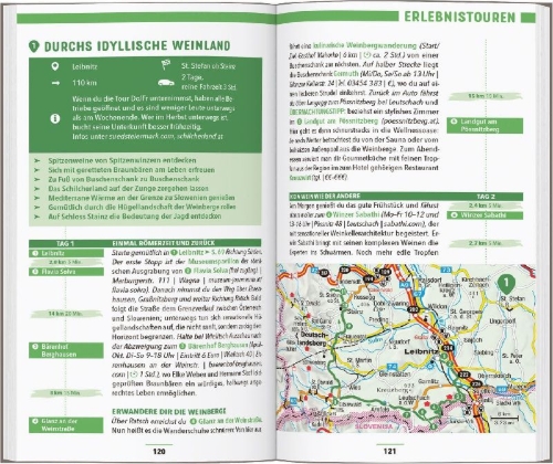 Buchcover und Innenansicht für das Buch: MARCO POLO Reiseführer Steiermark