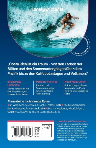 Buchcover und Innenansicht für das Buch: LONELY PLANET Reiseführer Costa Rica