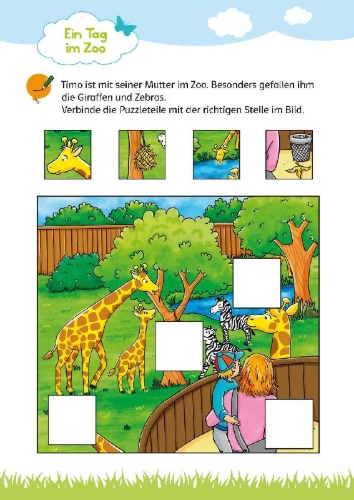 Buchcover und Innenansicht für das Buch: Klett Mein großer bunter Kindergarten-Rätselblock