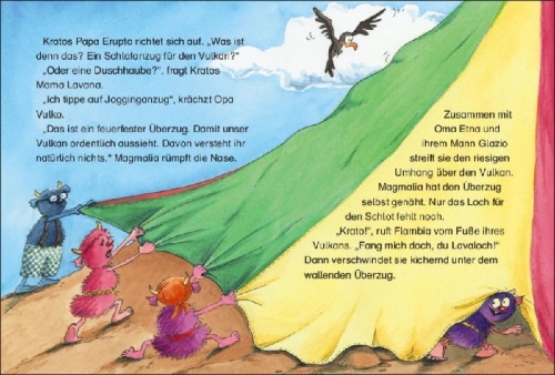 Buchcover und Innenansicht für das Buch: Die Vulkanos geben Gas!