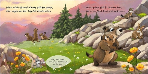 Buchcover und Innenansicht für das Buch: Wenn müde Murmel schlafen gehen