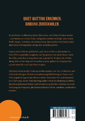 Buchcover und Innenansicht für das Buch: Die stille Kündigung
