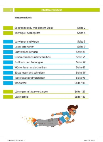 Buchcover und Innenansicht für das Buch: Die Deutsch-Helden: Deutsch-Testblock So gut bin ich! 1. Klasse