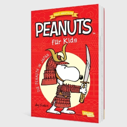 Buchcover und Innenansicht für das Buch: Peanuts für Kids - Neue Abenteuer 2: Die Peanuts in Japan