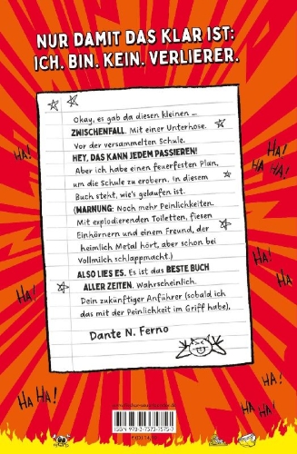 Buchcover und Innenansicht für das Buch: Dante N. Ferno is NOT a Loser