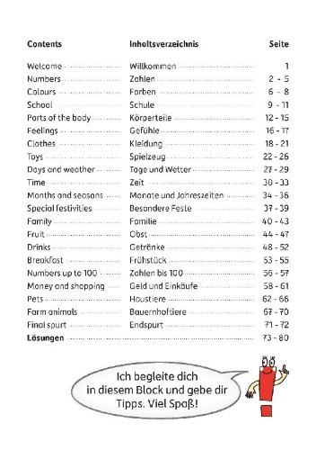 Buchcover und Innenansicht für das Buch: Quer durch die 3. Klasse, Englisch - Übungsblock