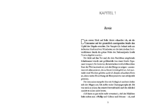 Buchcover und Innenansicht für das Buch: Belle Morte 1