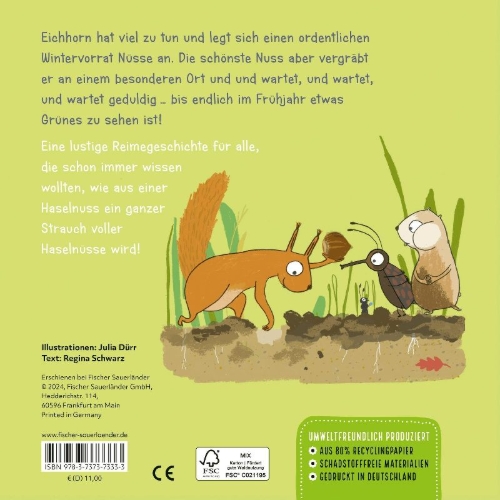 Buchcover und Innenansicht für das Buch: Eine Haselnuss für dich!