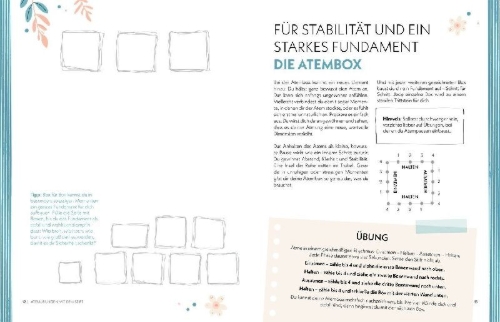 Buchcover und Innenansicht für das Buch: Atemübungen mit dem Stift