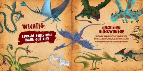 Buchcover und Innenansicht für das Buch: Dragons: Das Buch der Drachen