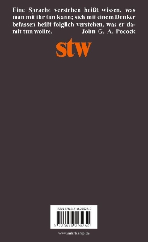 Buchcover und Innenansicht für das Buch: Die Cambridge School der politischen Ideengeschichte