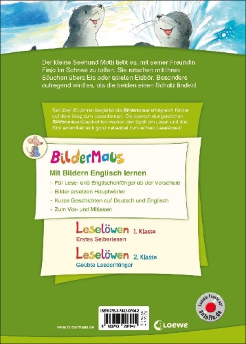 Buchcover und Innenansicht für das Buch: Bildermaus - Mit Bildern Englisch lernen - Geschichten vom kleinen Seehund - Little Seal Stories
