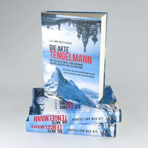 Buchcover und Innenansicht für das Buch: Die Akte Tengelmann und das mysteriöse Verschwinden des Milliardärs Karl-Erivan Haub