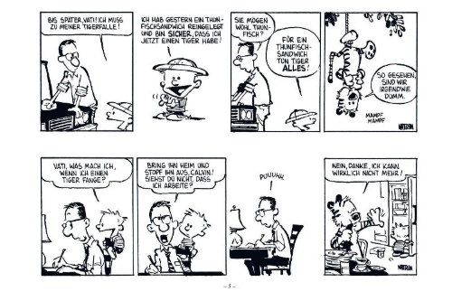 Buchcover und Innenansicht für das Buch: The Calvin and Hobbes Portable Compendium Set 1