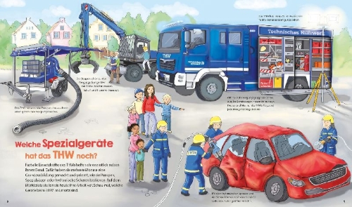 Buchcover und Innenansicht für das Buch: WAS IST WAS Junior Rettungskräfte im Einsatz