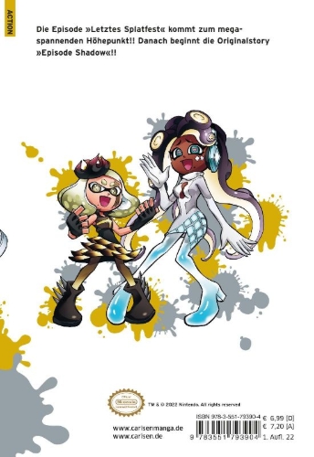 Buchcover und Innenansicht für das Buch: Splatoon