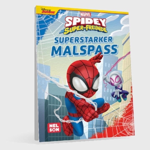 Buchcover und Innenansicht für das Buch: MARVEL Spidey und seine Super-Freunde: Superstarker Malspaß