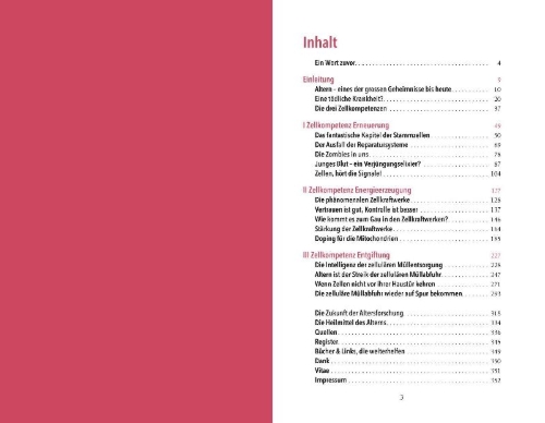 Buchcover und Innenansicht für das Buch: Altern wird heilbar