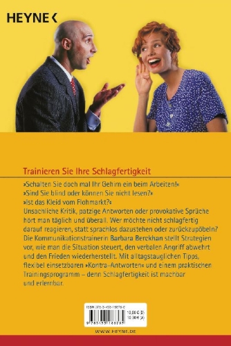 Buchcover und Innenansicht für das Buch: Die etwas intelligentere Art, sich gegen dumme Sprüche zu wehren