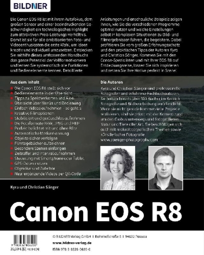 Buchcover und Innenansicht für das Buch: Canon EOS R8