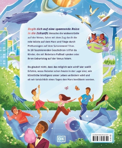 Buchcover und Innenansicht für das Buch: Komm mit in die Zukunft