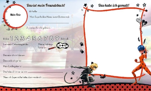 Buchcover und Innenansicht für das Buch: Miraculous: Meine ersten Freunde