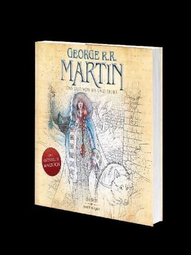 Buchcover und Innenansicht für das Buch: George R.R. Martin's Official A Game of Thrones Coloring Book