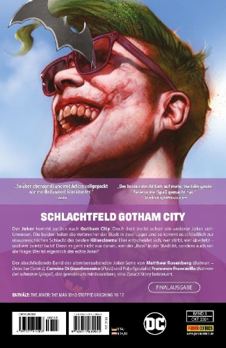 Buchcover und Innenansicht für das Buch: The Joker: The Man Who Stopped Laughing