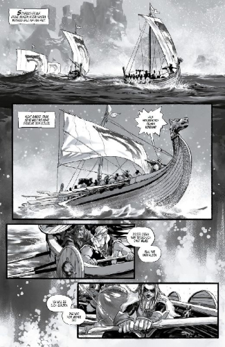 Buchcover und Innenansicht für das Buch: Dark Knights of Steel: Allwinter #1-#5