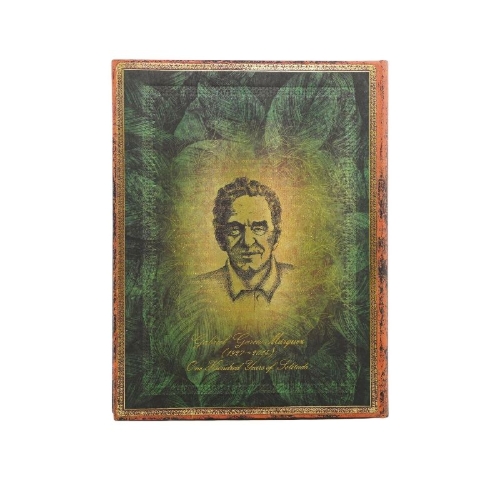 Buchcover und Innenansicht für das Buch: 12-Monatskalender 2027 Garcia Marquez, Hundert Jahre Einsamkeit Ultra Tagesüberblick