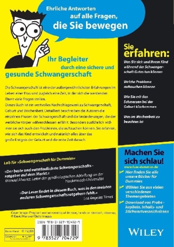 Buchcover und Innenansicht für das Buch: Schwangerschaft für Dummies. Sonderausgabe