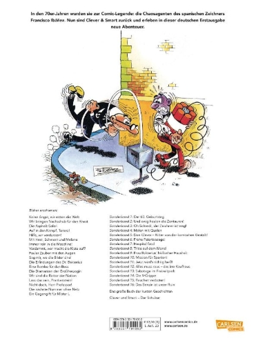 Buchcover und Innenansicht für das Buch: Mortadelo y Filemon: Gasolina... la ruina!