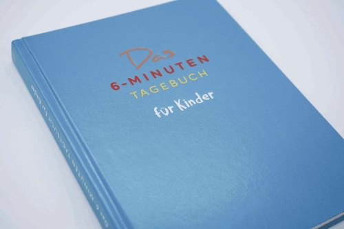 Buchcover und Innenansicht für das Buch: Das 6-Minuten-Tagebuch für Kinder (petrol) (Buch)