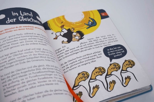 Buchcover und Innenansicht für das Buch: Das 6-Minuten-Tagebuch für Kinder (petrol) (Buch)