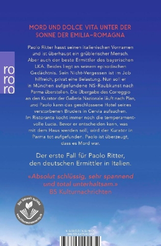 Buchcover und Innenansicht für das Buch: Mord in Parma